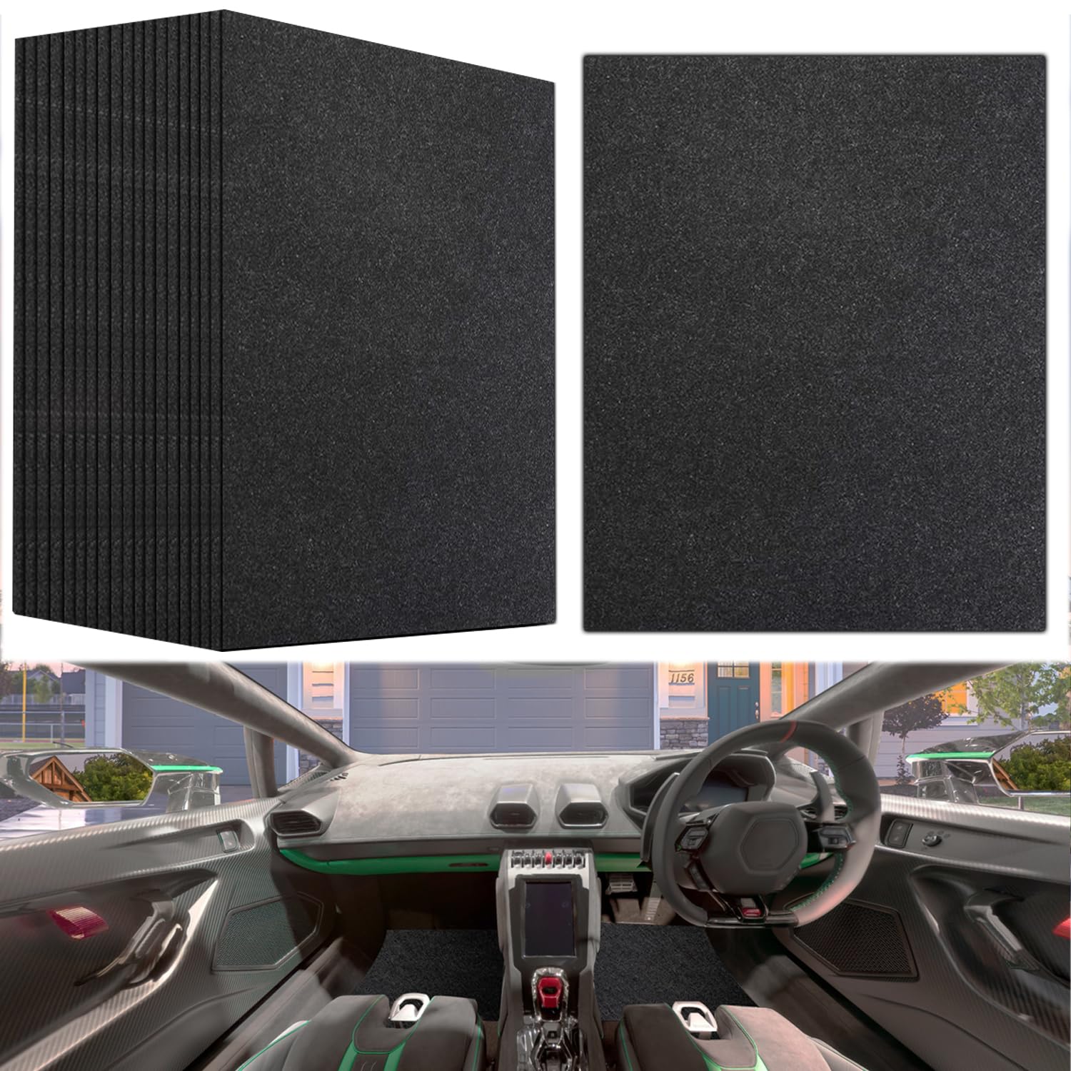 20PCS Black Disposable Car Floor Mats 19.6x15.7 Inch Heavy-Duty Automotive Floor Protectors for Car Wash & Detailing - Non-Slip Vehicle Interior Protector Fits SUV/Truck