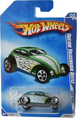 Hot Wheels 2009 Heat Fleet 5/10 Custom Volkswagen Beetle 121/190, Verde