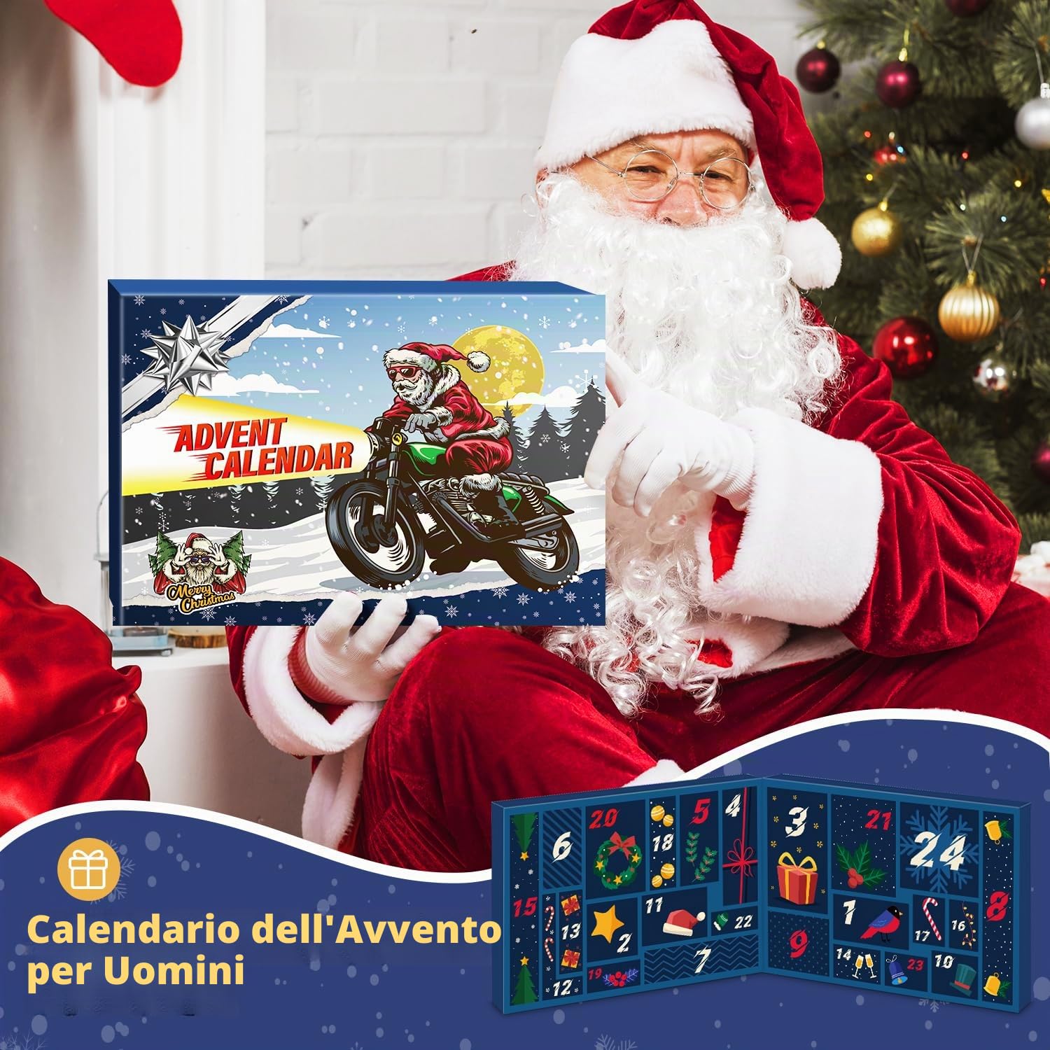 iZoeL Calendario Avvento Uomo Calendario Avvento Adulti Idee Regalo Natale 2025, Regali Natale per Padre Fratello Nonno Zio Fidanzato