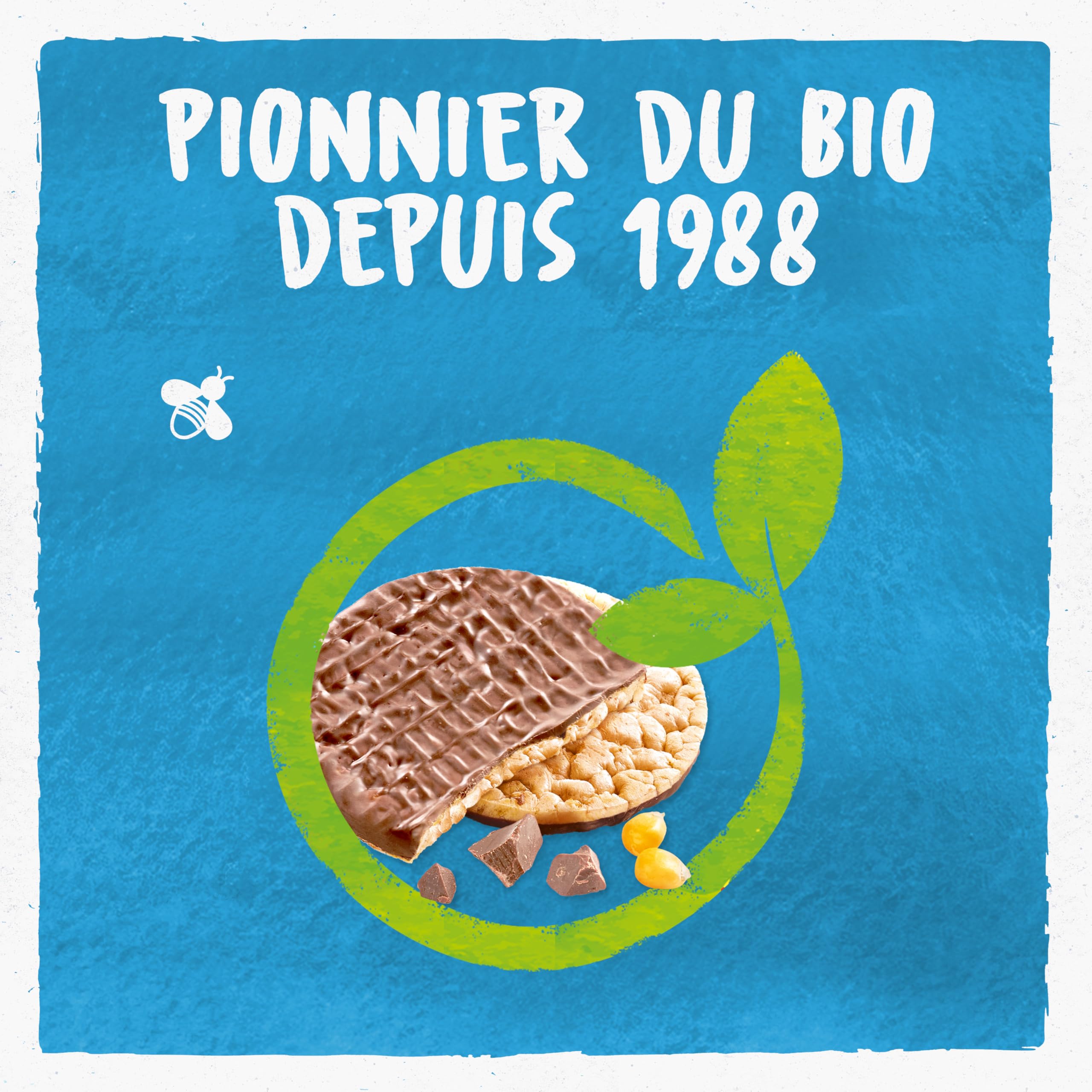 BJORG - Galettes Maïs Chocolat Lait Bio - Sans Gluten - Pauvres en Sel - 100 g - lot de 3 (total de 300 g)