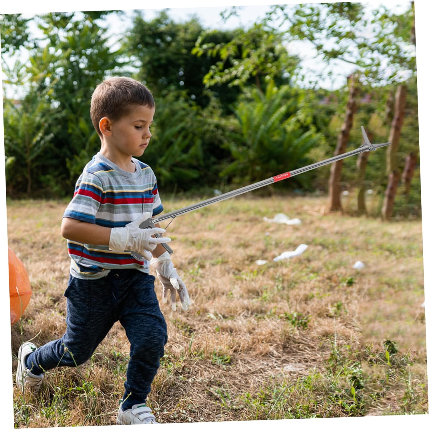 YARNOW Stainless Steel Snake Catcher Tool Folding Reptile Grabber with Non Slip Grip for Outdoor Catching Fishing and Agricultural Use Versatile and Practical Snake Grabber