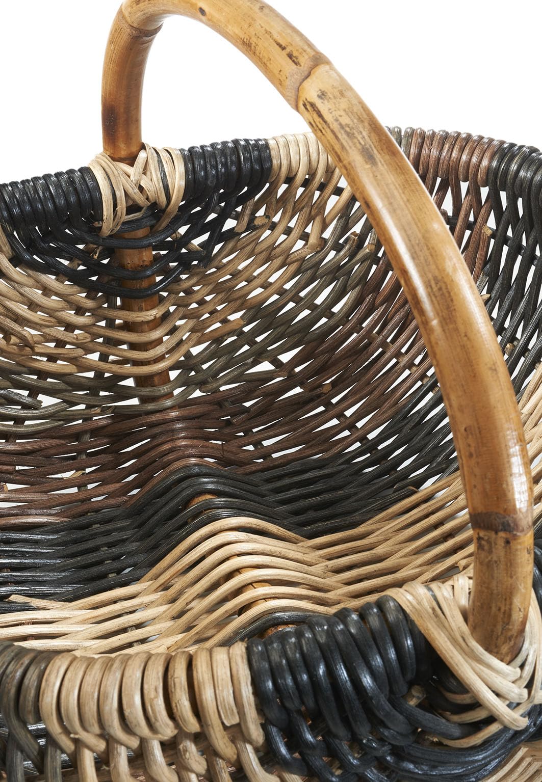 Kobolo Einkaufskorb Korb Rattankorb geflochten Rattan Mehrfarbig
