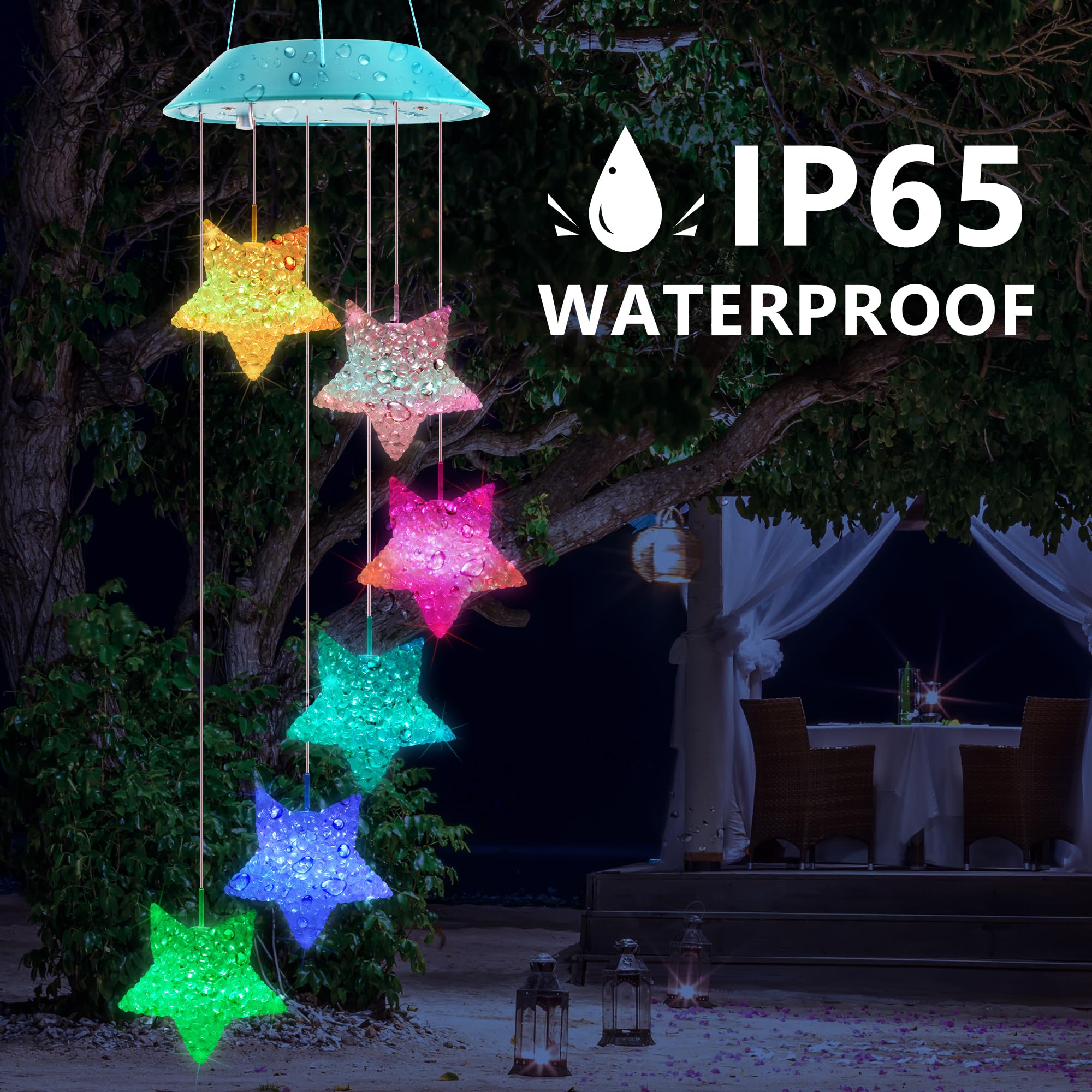 Buy Hummingbird Solar Wind Chime: Color Changing LED Garden Decor Online In India - Foto 11