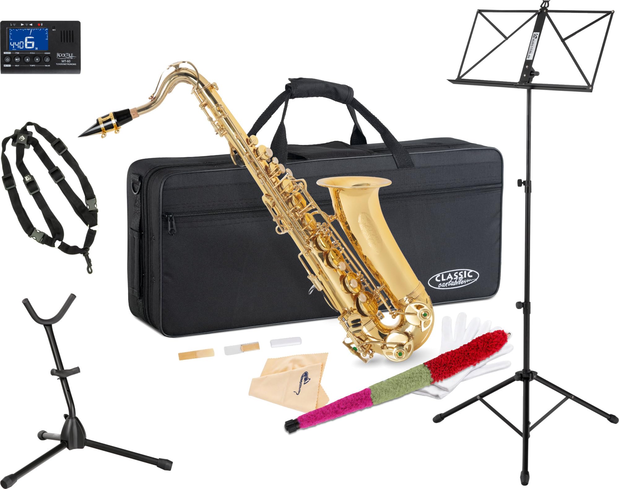 Classic Cantabile Youngstar AS-420 Sax Alto Set Per Principianti, Generale | Meccanica ergonomica adatta ai bambini con chiavi più ravvicinate, Privo di chiavi D#/E/F e meccanica a campana, Peso: 1