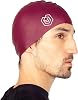 SOUL CAP - Swimming Cap - Designed for Short and Regular Hair - Unisex - Women’s & Men’s Swim Cap - Silicone Burgundy