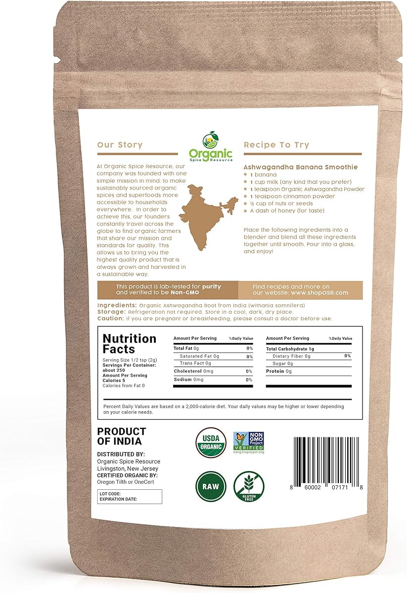 Organic Ashwaganda Root Powder view 3