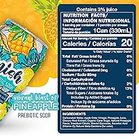 Vista 2 de Lunish Prebiotic Soda – Pineapple Flavor Low Sugar Sparkling Functional Beverage for Gut Health – No Sugar Crash, Clean Refreshing Taste – The