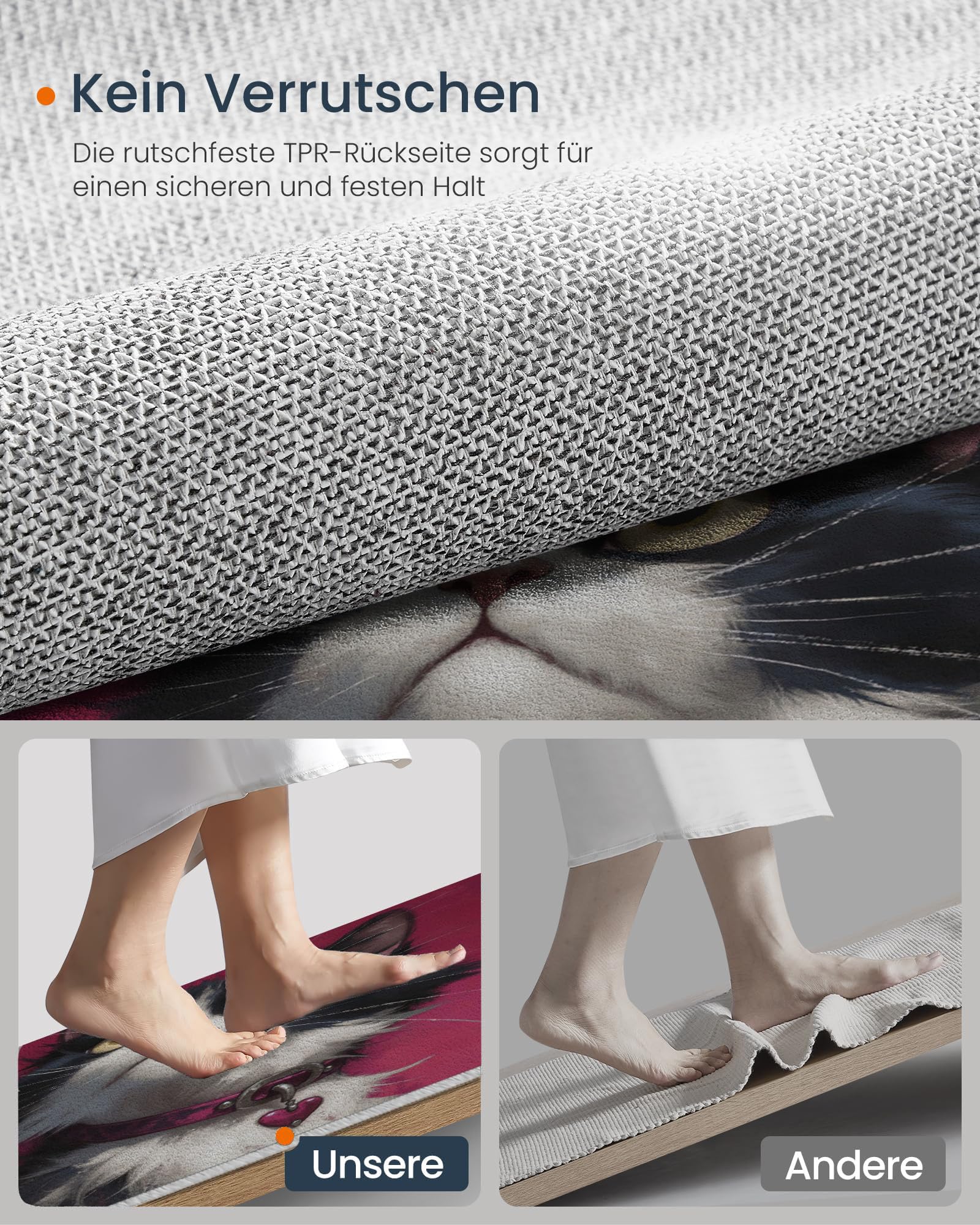 Felpudo de Entrada Gato Esmoquin, 80x120cm Alfombra para Puerta Estilo De Ilustración Realista, Antideslizante, Lavable Alfombrilla para Atrapar Suciedad para Pasillo, Cocina, Dormitorio, Magenta