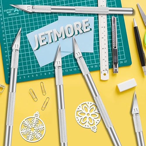 Miniatura 5 de Juego de 10 cuchillos Exacto, kit de cuchillos de acero inoxidable para tallar calabaza, bricolaje, arte, corte, plantilla