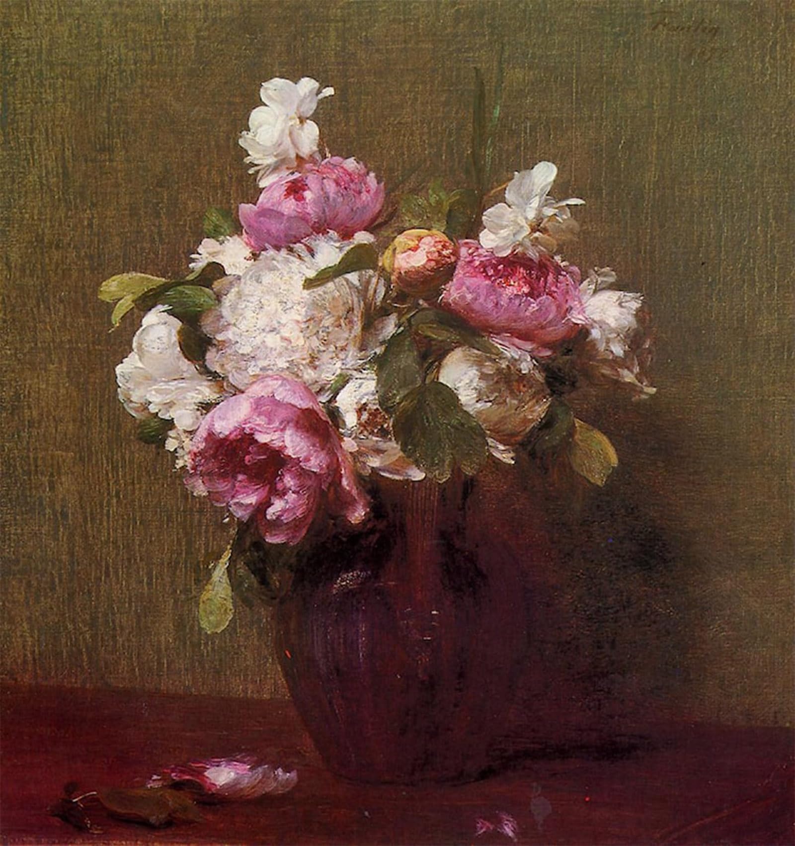 SERENDIPITP Aesthetic Poster Photo Wall Print Retro Picture Roses Narcissus Henri Fantin-latour Modern Wall Artwork for Home Decor 60x90cm