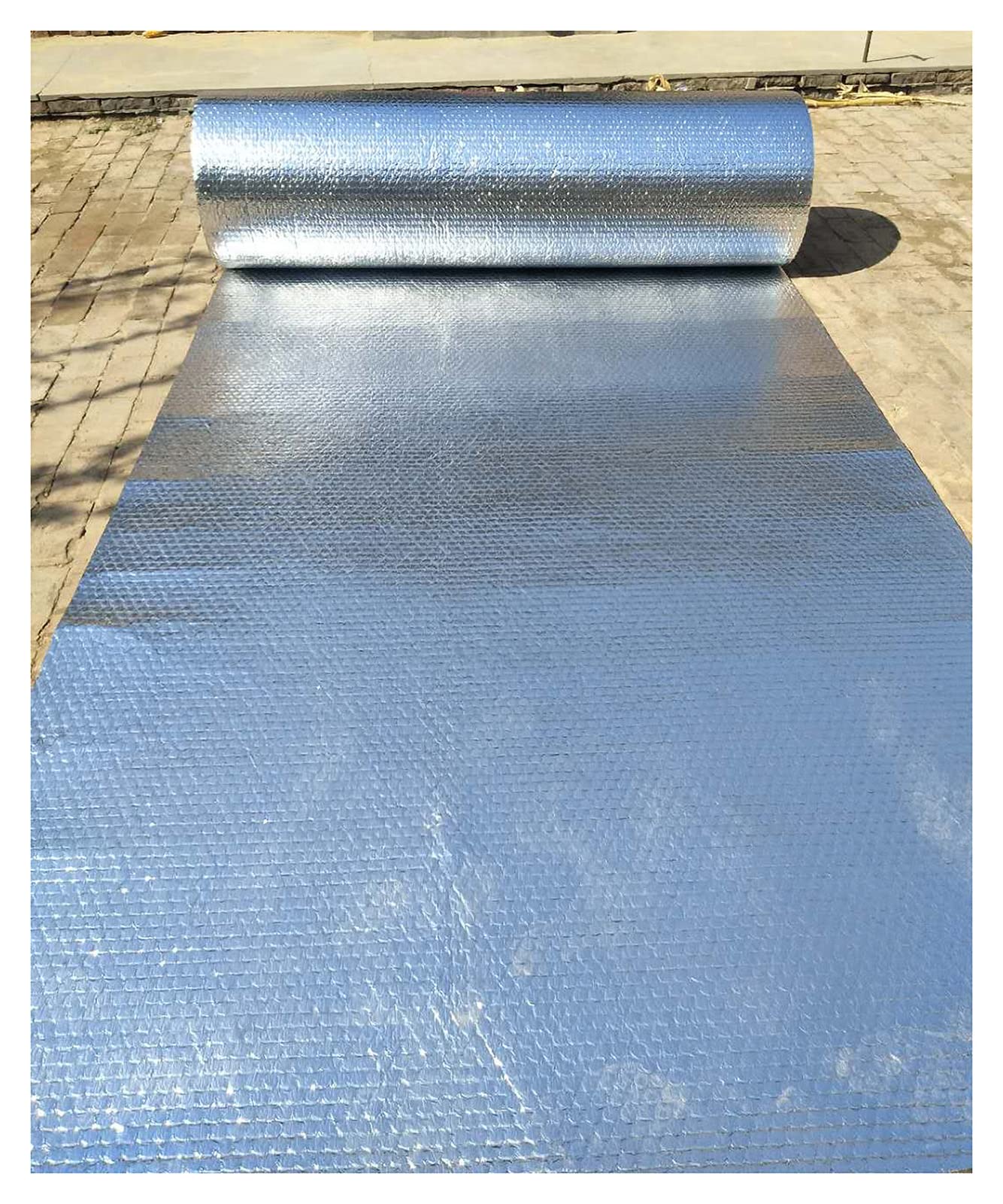 Isolante Termico Riflettente Isolamento in lamina a doppia bolla di alluminio spessore 5 mm, rotolo isolante riflettente, rotolo di lamina isolante termica riflettente, materiale riflettente di prote
