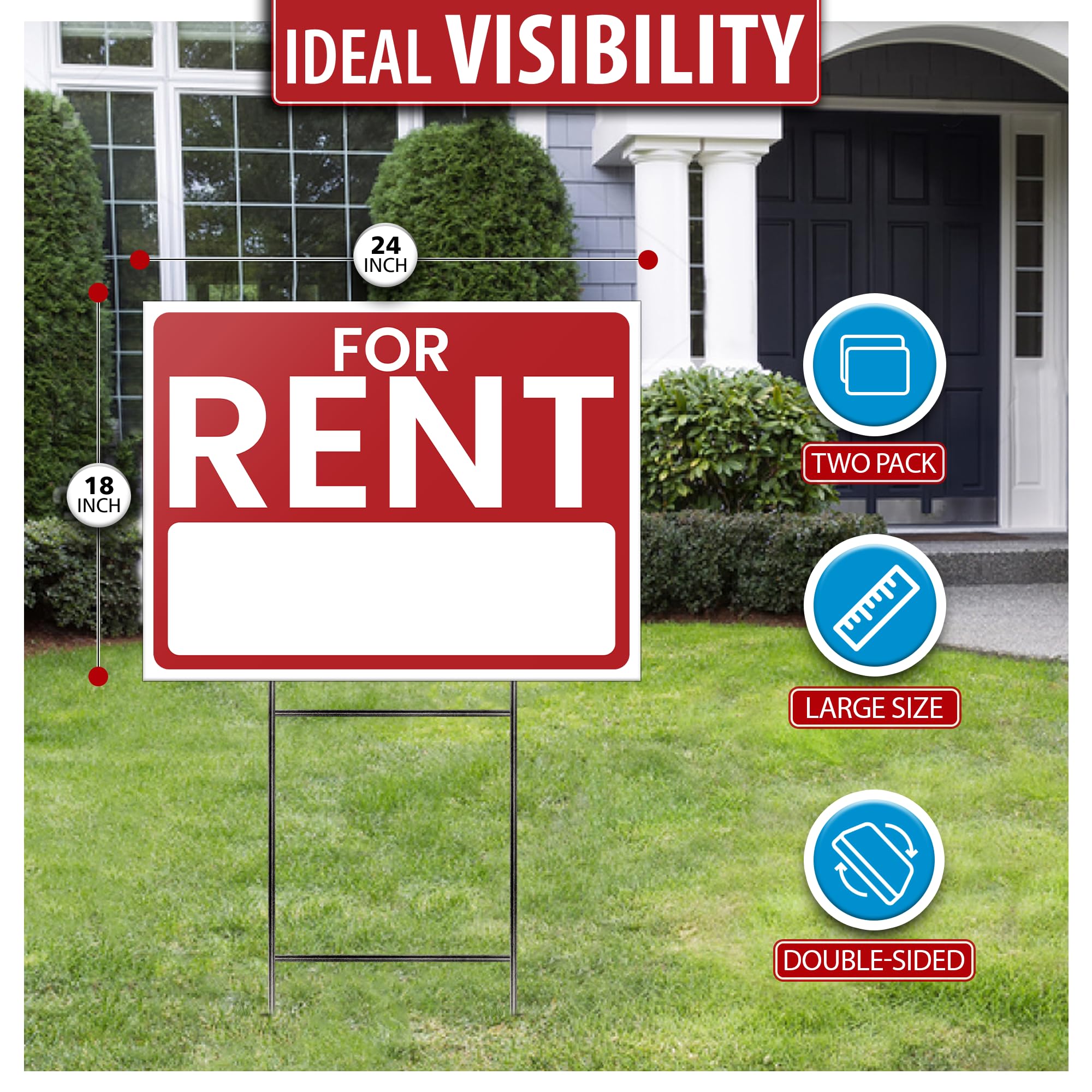 SignHero - Juego de 5 carteles profesionales para casa abierta, 45,7 x 60,9 cm, diseño de flecha, estacas de doble cara incluidas.