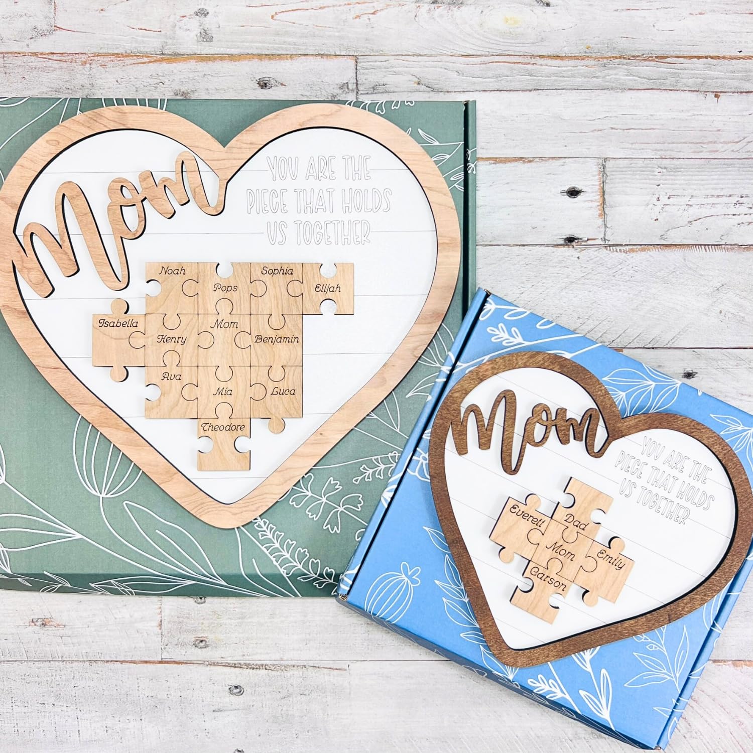 Amazon.com: Mom Puzzle Piece Heart Plaque, Mother's Day Gift