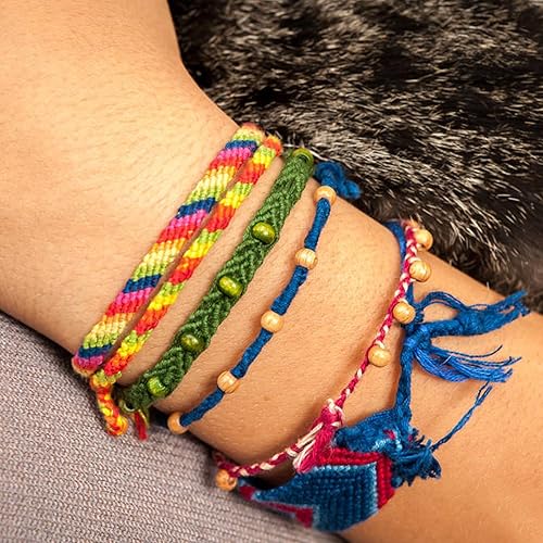 Miniatura 7 de EVKILKJS Plantilla de pulsera de madera, pulsera de tejer a mano, herramienta de trenzado, en forma de U, estante para hacer pulseras de escamas