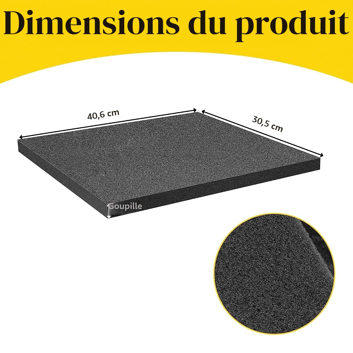 Mousse,Plaque de Mousse,Mousses Découpe 4PCS 400 x 300 mm,Polyuréthane Expansé Mousses, Pour mallette et jeu de figurines Hauteur 25 mm