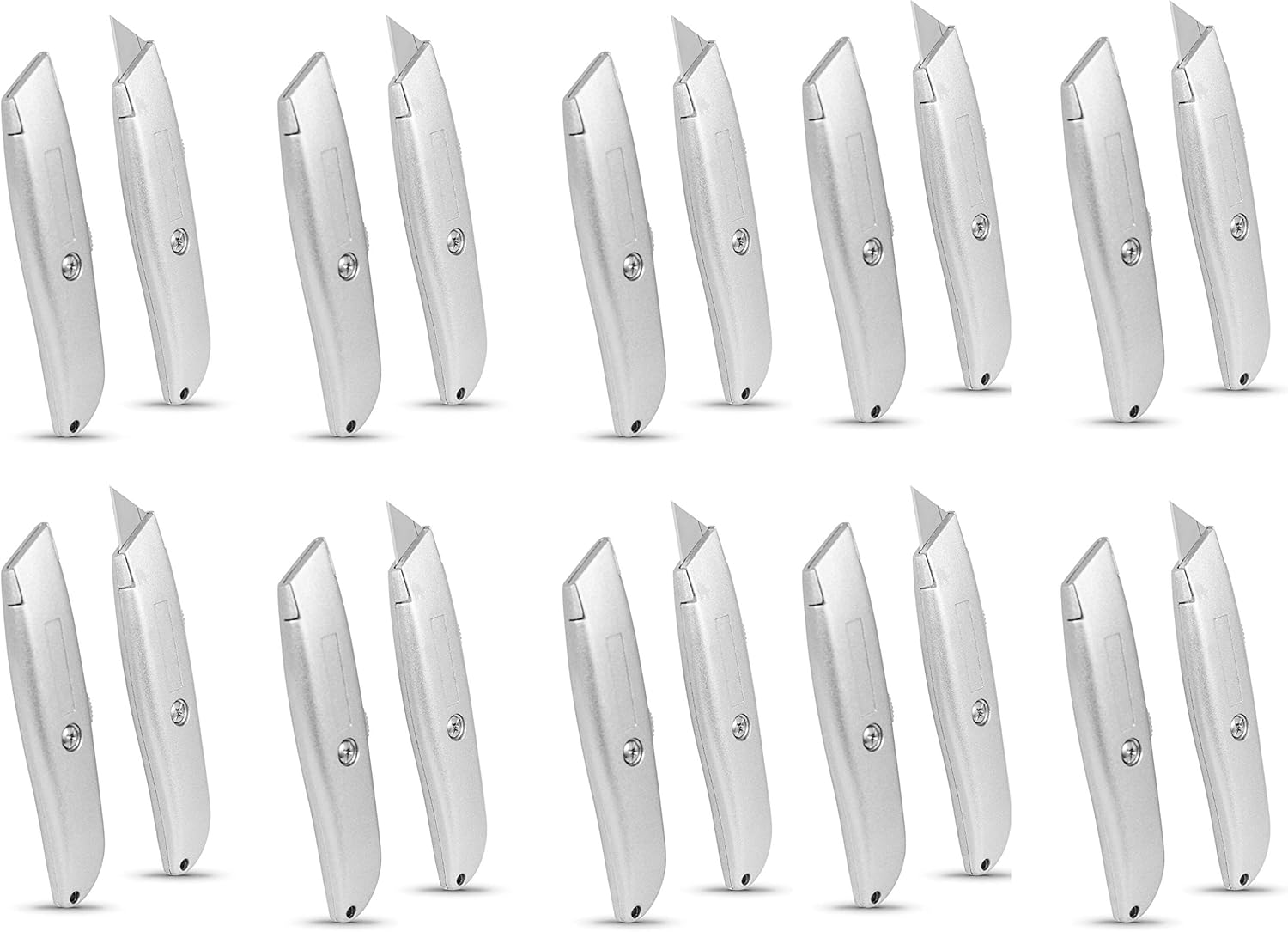 Best Classic Utility Knife Set of 20 Retractable Razor Knife Set Extra Blade