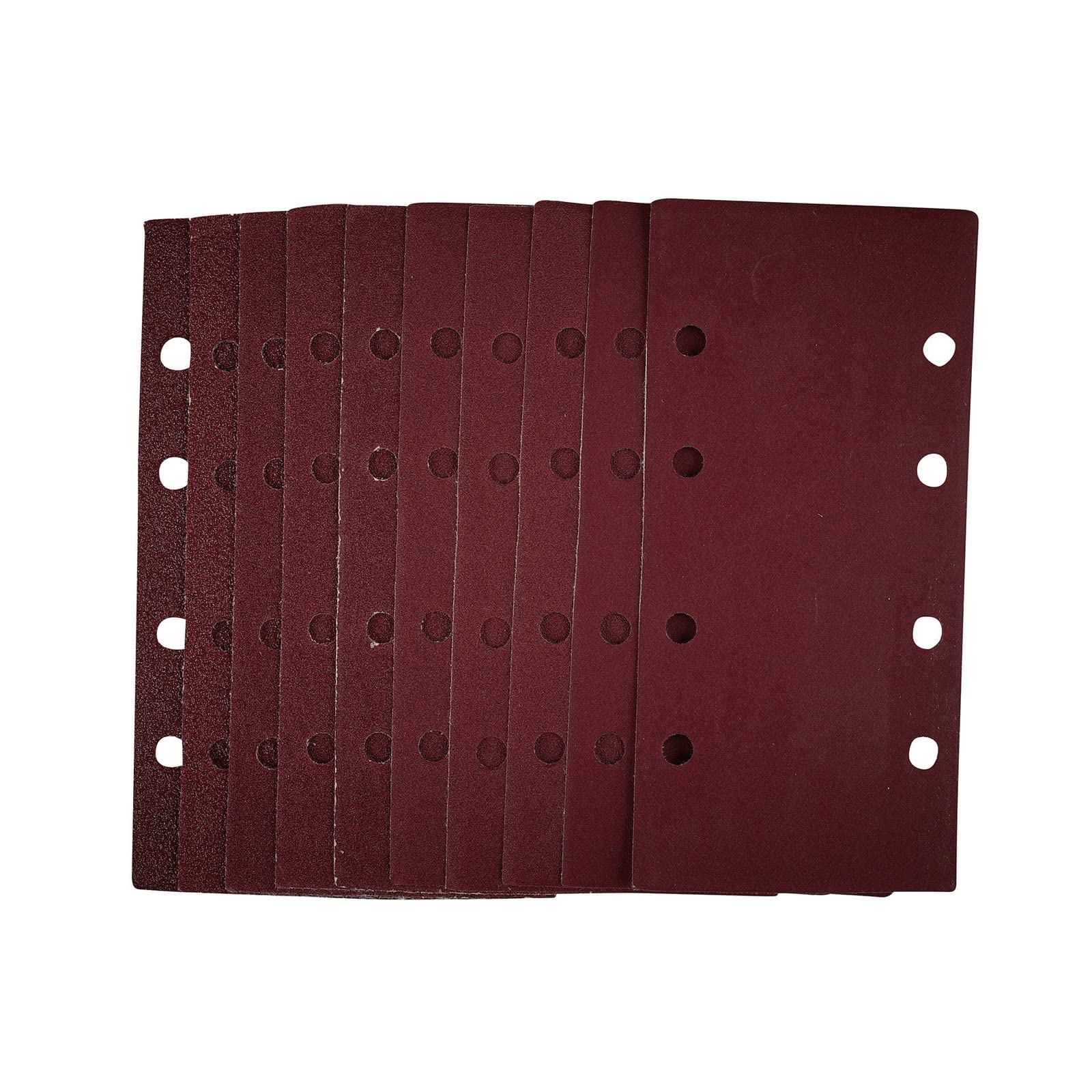 Draper Grain 55066 1/3 Sanding Sheets With Hook And Loop 93 X 190Mm Assorted Grit (Pack Of 10) Per Set 1