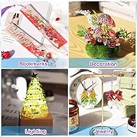 Vista 6 de LET'S RESIN Resina UV, 2,000g 250ml 8Pcs Kit de Resina UV de Curación Rápida Cristal Transparente a Granel, Baja Contracción Sin Tacto Resina Epoxi