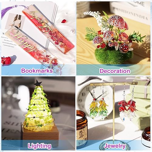 Miniatura 6 de LET'S RESIN Resina UV, 0.07 oz 8.5 fl oz, 8 piezas de resina UV transparente de curado rápido, a granel, baja contracción, no pegajoso, kit de