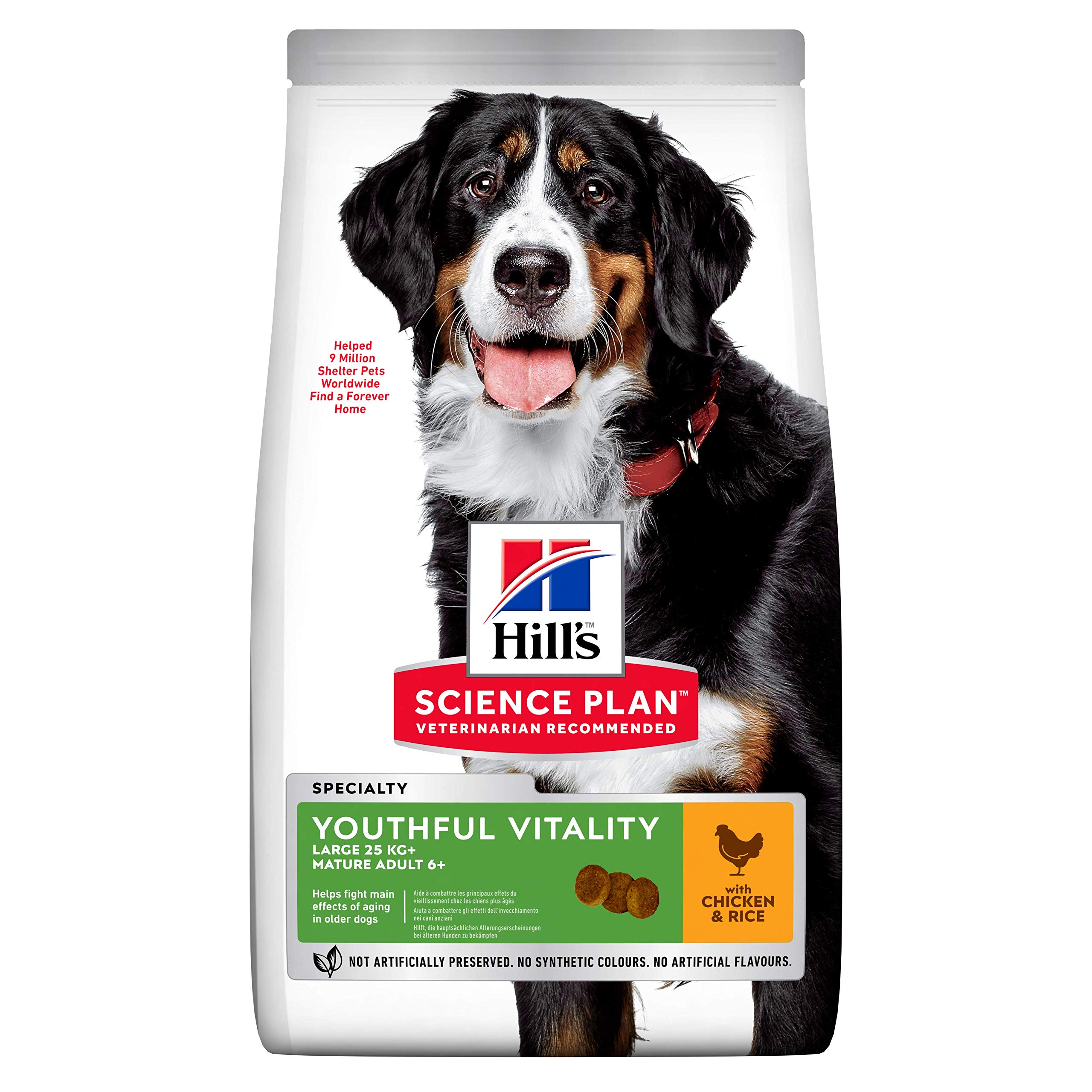 Hill's Science Plan Senior Vitality Large Breed Mature Adult 6+ Dog Food with Chicken & Rice 2.5kg