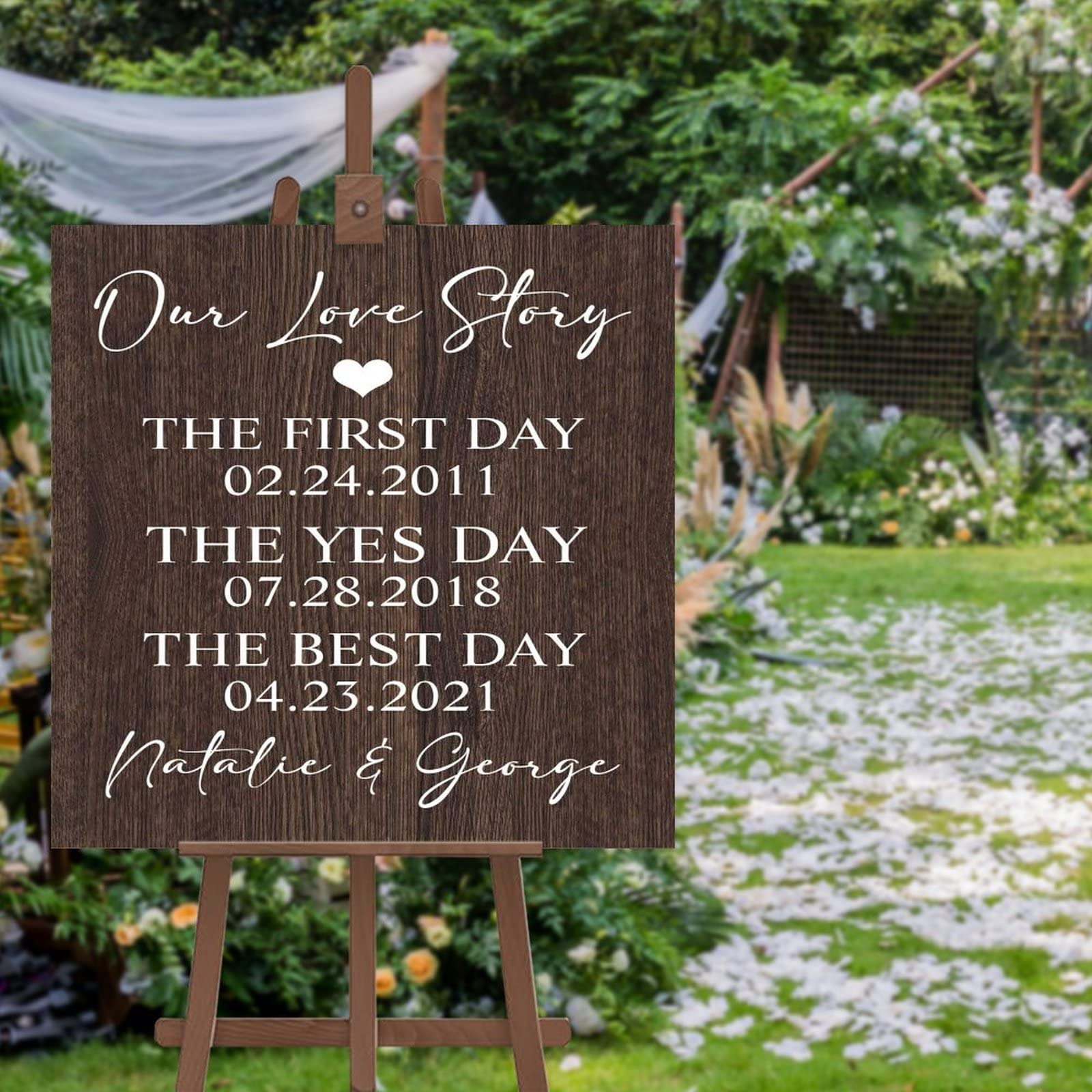 Panneau Affiche Personnalisée Special Dates cadeau fête prénuptiale original