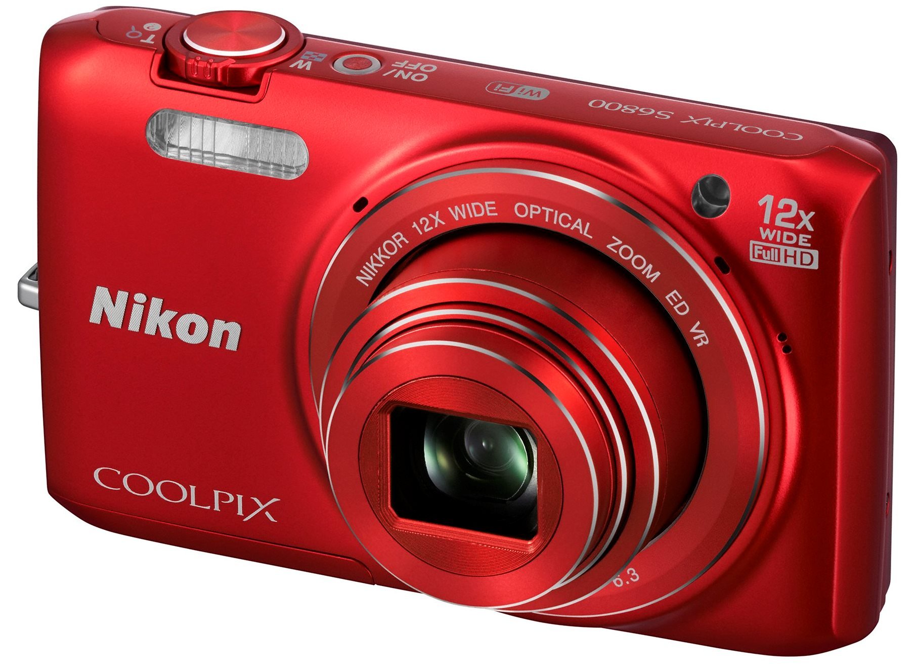 NIKON COOLPIX S6800 コンパクトデジタルカメラ レッド Nikon Coolpix S6800 Compact Digital Camera - Red (16.0MP, 12x
