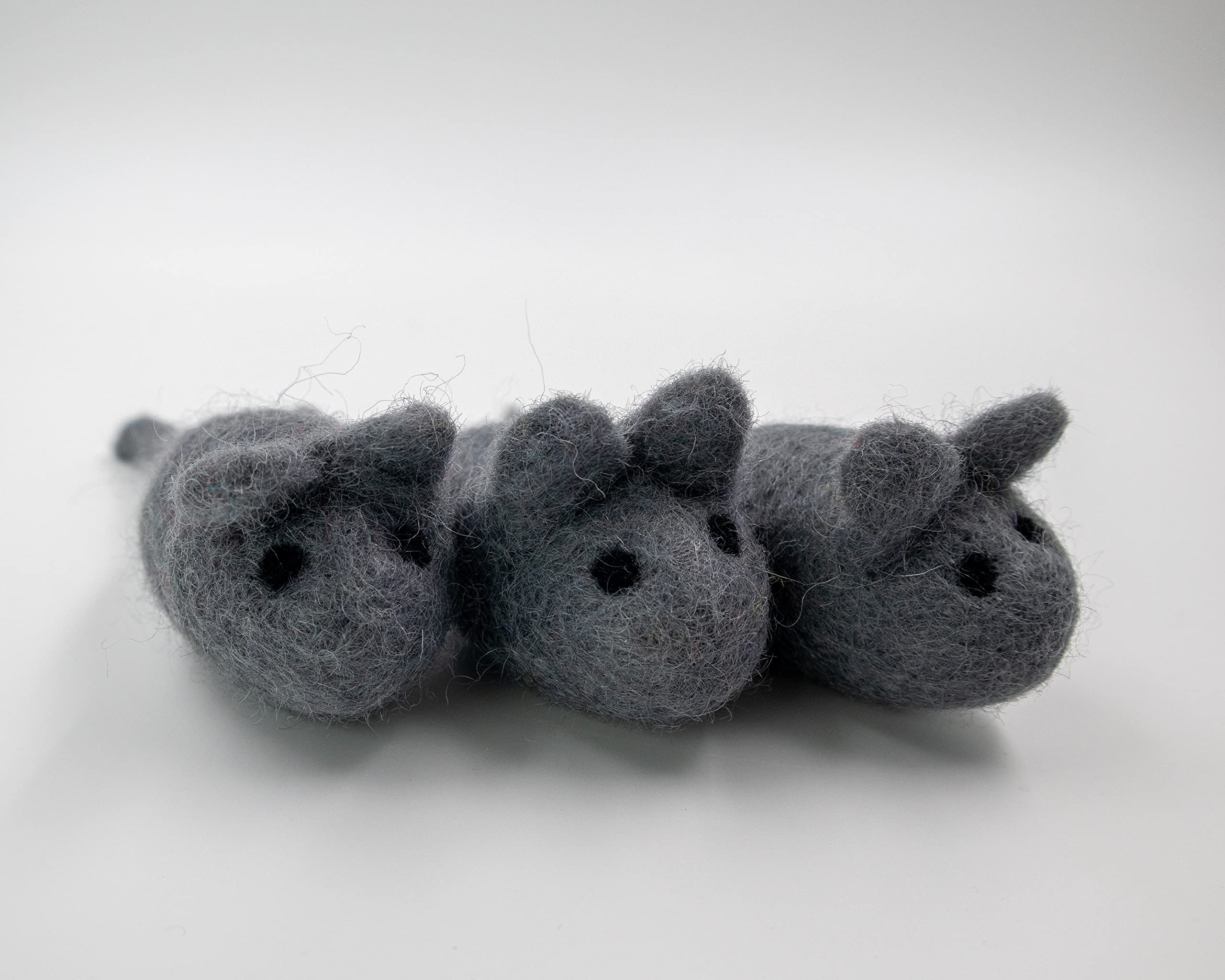 Dr. Judy Morgan's Naturally Healthy Pets Handmade Wool Mouse Cat Toy (3 Count)