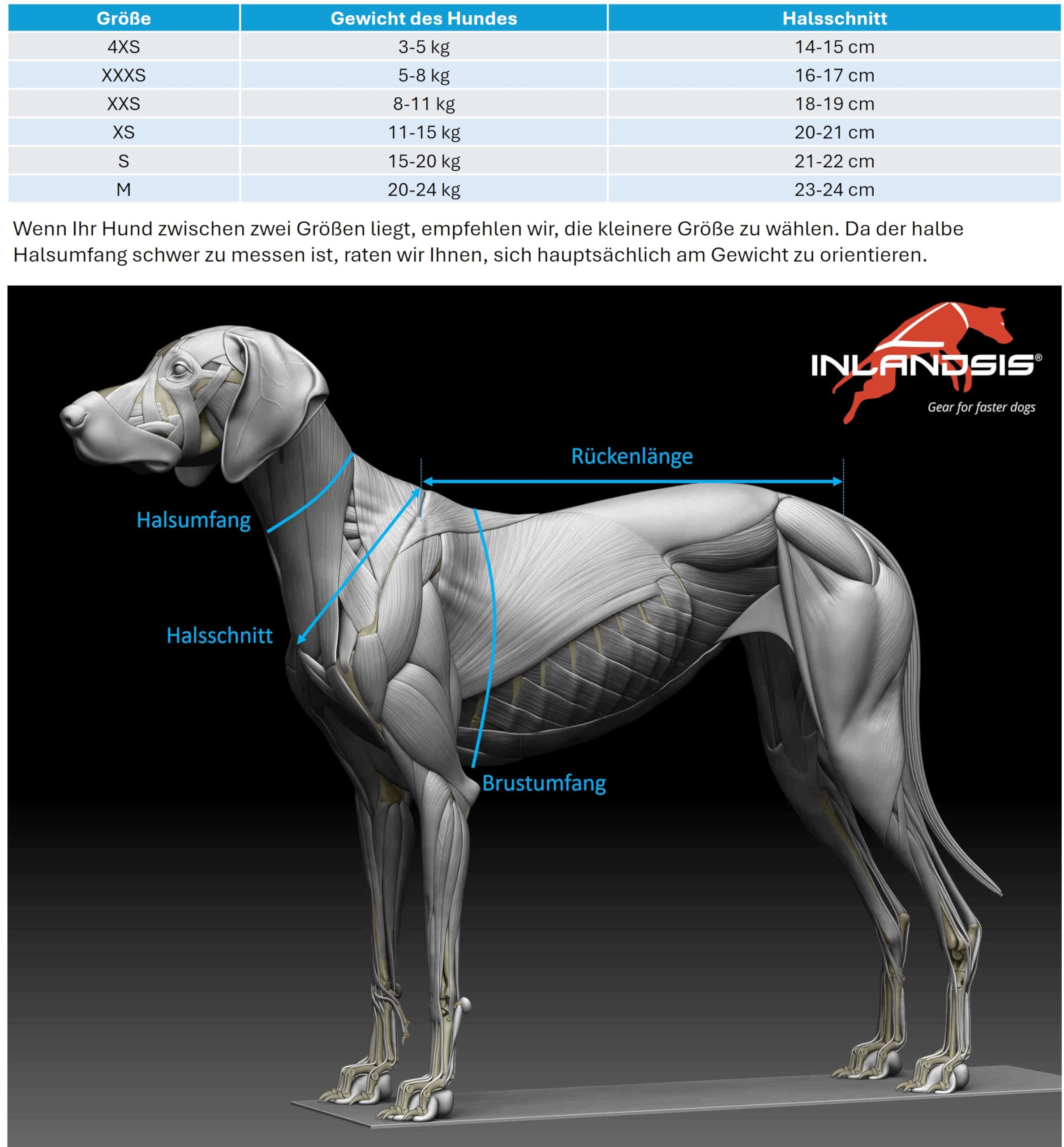 Inlandsis Open-Back - Imbracatura multiuso per cani piccoli/compatto/attipico, leggera, ergonomica e resistente, per passeggiate, escursionismo, Canicross