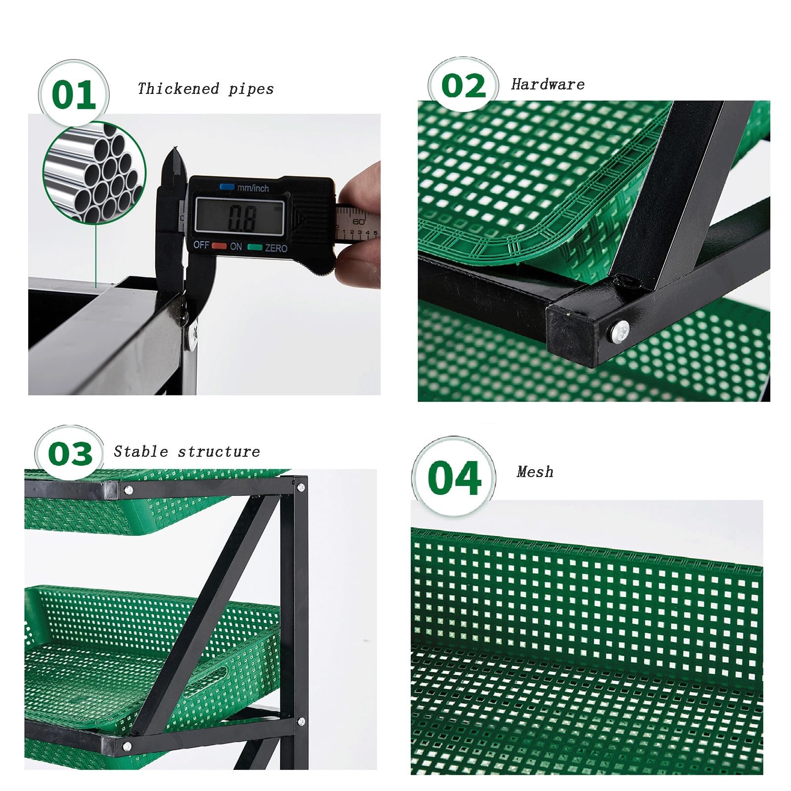 Versatile dispensa da cucina con 8 cesti, soluzione per riporre la spesa e uso domestico e commerciale, design salvaspazio