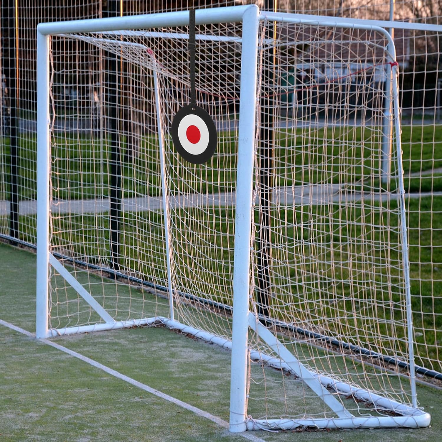 Football Goal Target Discs Adjustable Strap Pp Black Training Aid | 15-27 Inch Strap, 38-68cm Length Range, Youth and Adult Use, Hockey and Lacrosse Practice