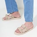 NoStrain Men's Casual Sandals - Comfortable, Washable & Waterproof Open-Toe Footwear for Men with 4-Point Adjustable Velcro Strap, Heel Cushioning & Triple-Density Sole gallery image