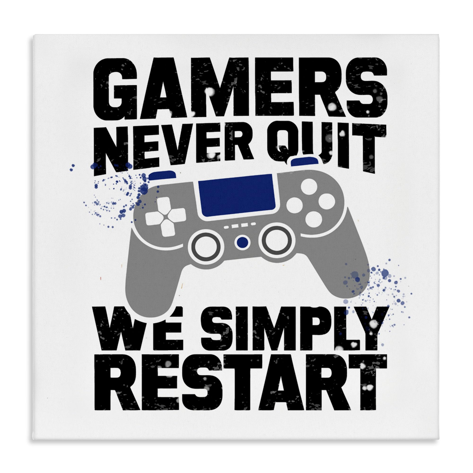 'Simply Restart Gamer Motivation'| Canvas Art