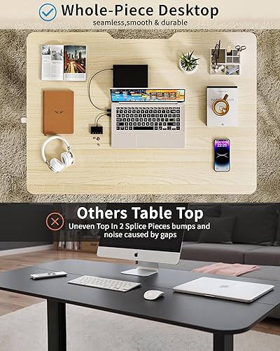 Miniatura 104 de Okin Escritorio eléctrico pequeño de pie, 40 x 24 pulgadas, altura ajustable, color negro, estación de trabajo para oficina en casa Negro