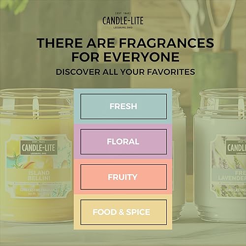 Miniatura 6 de CANDLE-LITE Fragancia perfumada de cerezas negras jugosas una vela de aromaterapia de 18 onzas con 110 horas de tiempo de combustión color rojo