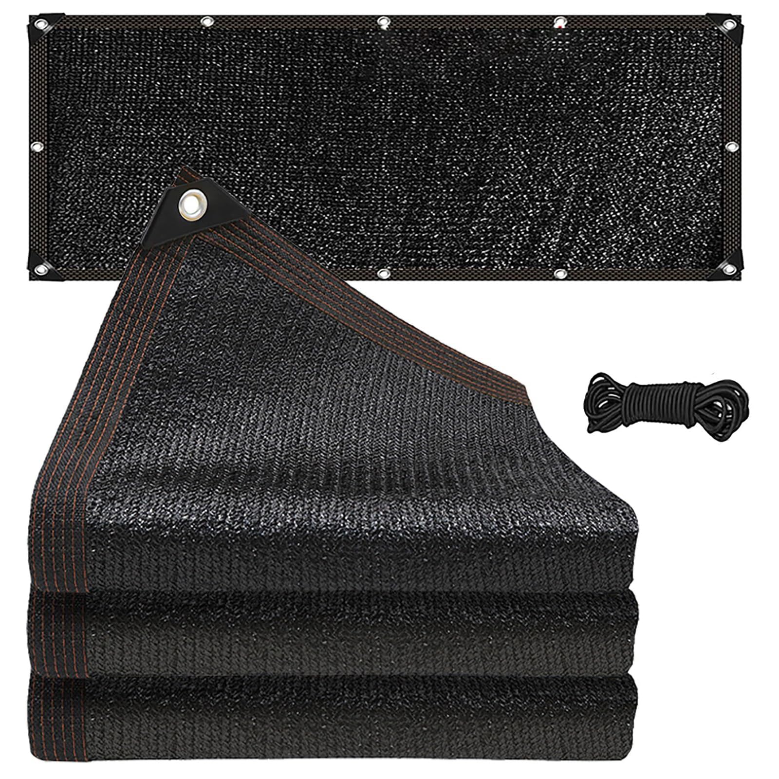 Filet ombrage extérieur 90% UV toile pergola noire haute protection 3x3m
