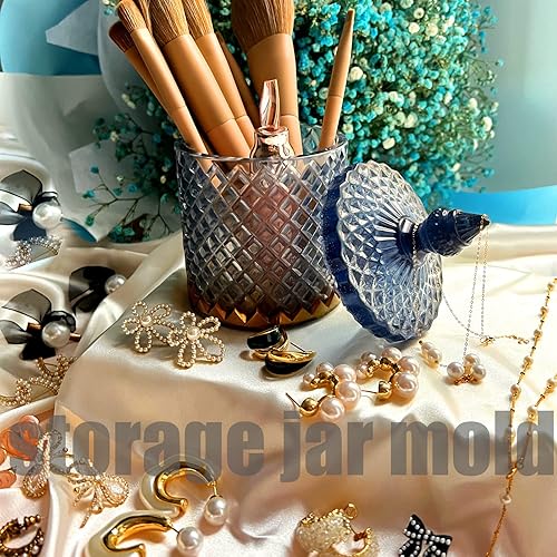 Miniatura 2 de Moldes de tarro de calabaza, moldes de resina para tarros de calabaza, moldes de silicona para fundición de resina epoxi, candelabro, candelabro,