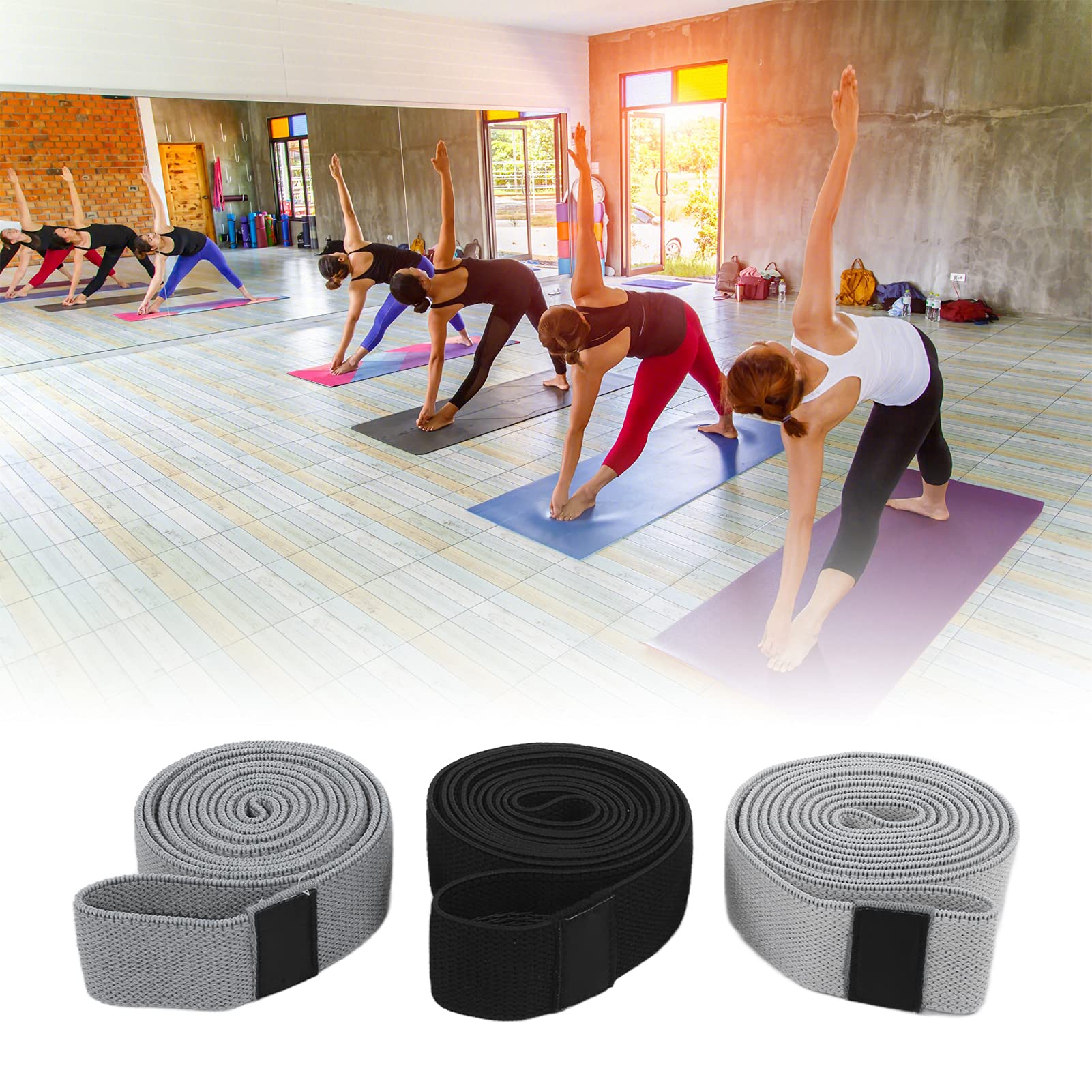 KoreGluti Fabric Resistance Bands Set - 3 Levels (Light To Heavy), Non-Slip Leg Bands For Glutes & Thighs