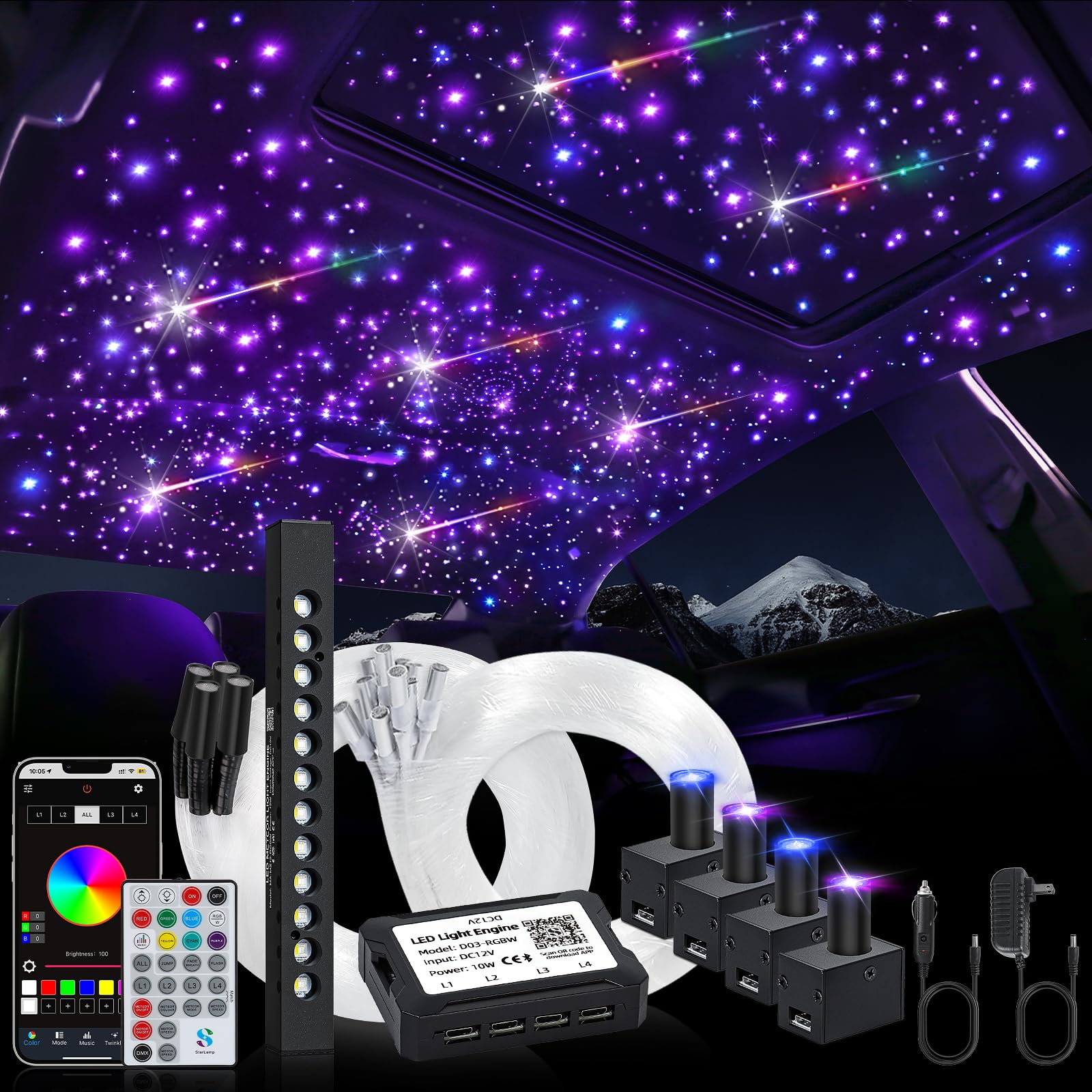 Photo 1 of MAODANER Mini Split Car Starlight Headliner Kit