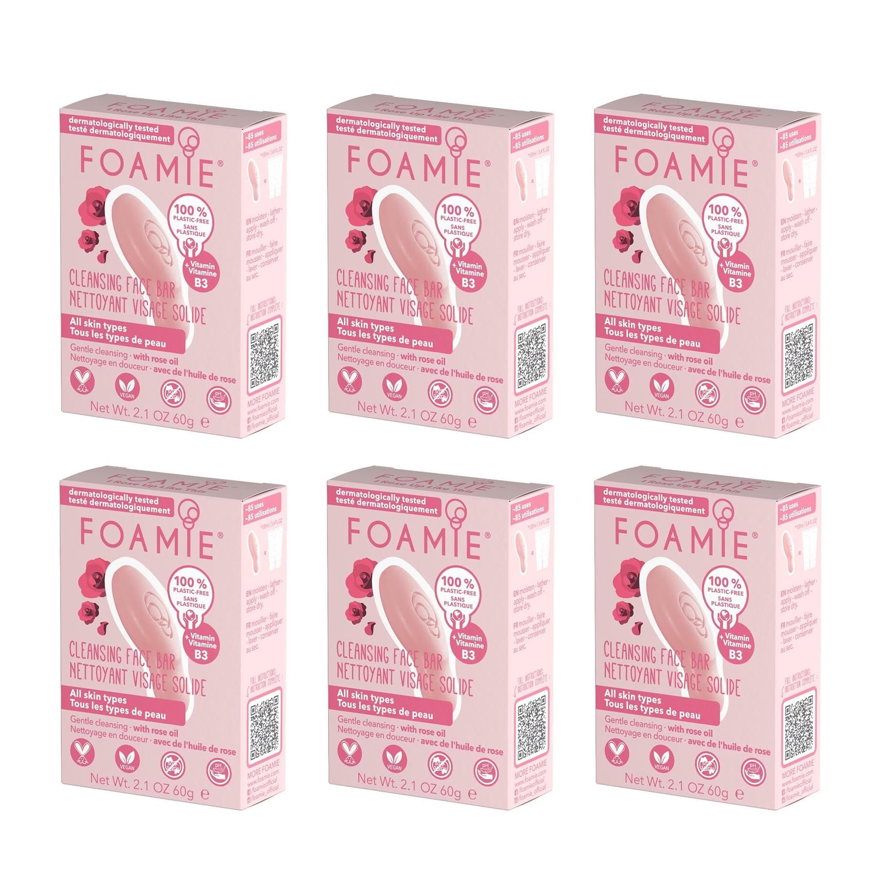 FoamieI Rose Up Like This Cleansing Face Bar for All Skin Types - 6 x 60g