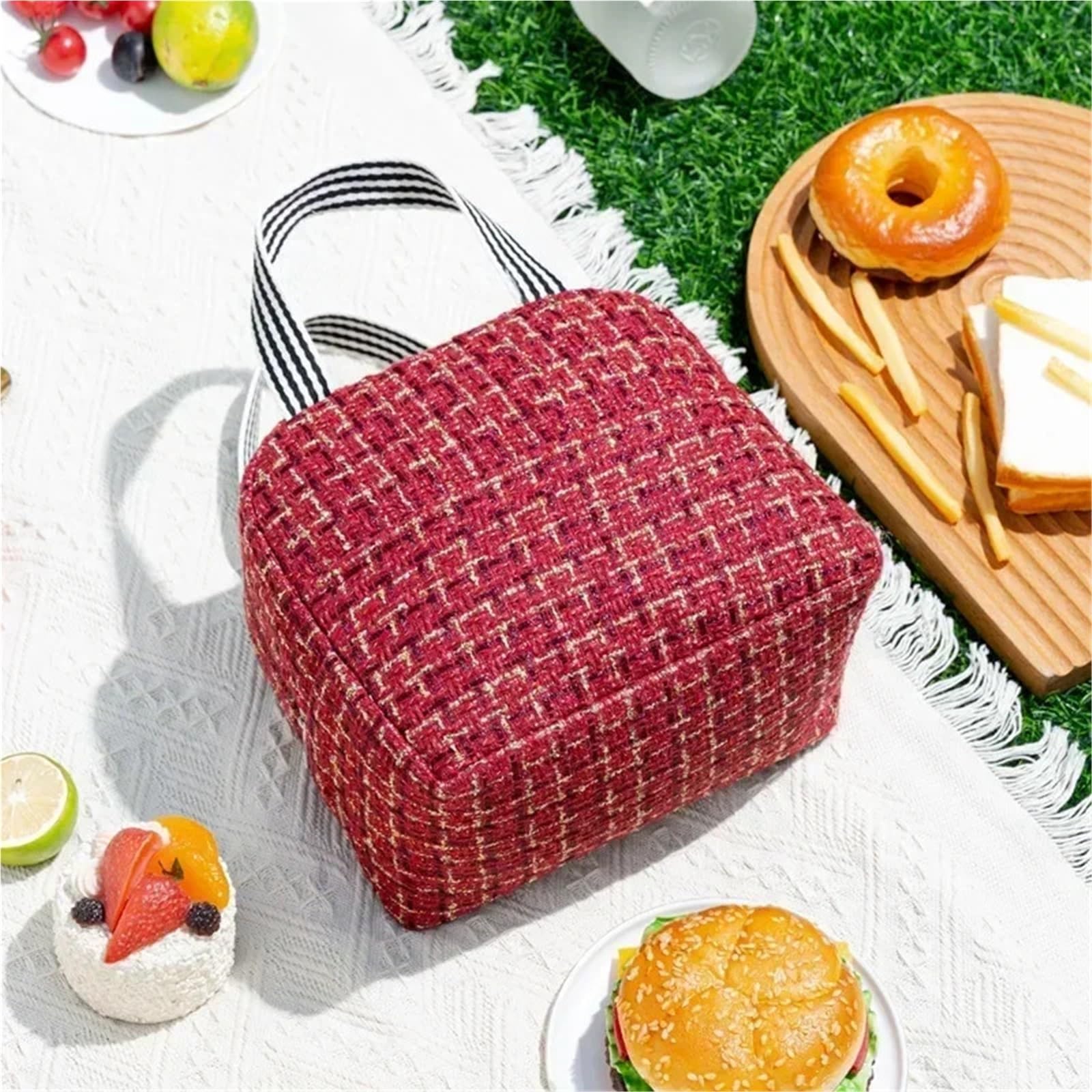 Borsa termica alla moda per uomo e donna, borsa termica per il pranzo, borsa termica per picnic, borsa termica per picnic, borsa termica (nero)