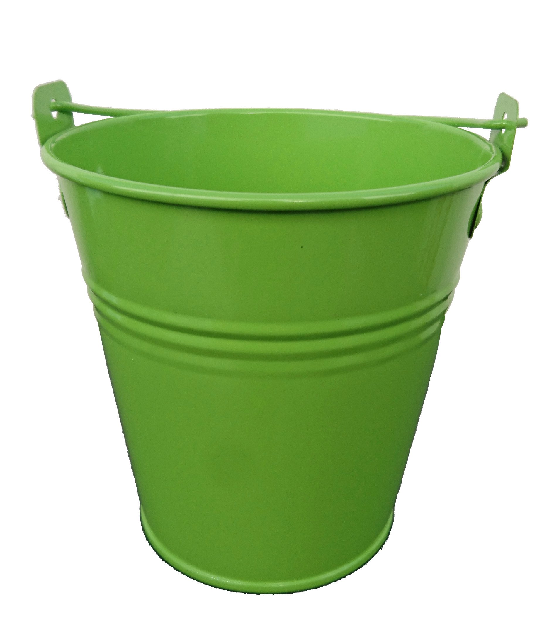 Spring life 11CM METAL TIN HERB FLOWER BUCKET POT PLANTER WEDDING FAVOURS SWEET TREE (green)