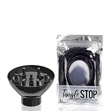 Amazon.com: Parlux 385 - Difusor para secadores de pelo Parlux 385 y cable  de parada de enredos, color negro (2 unidades) : Todo lo demás