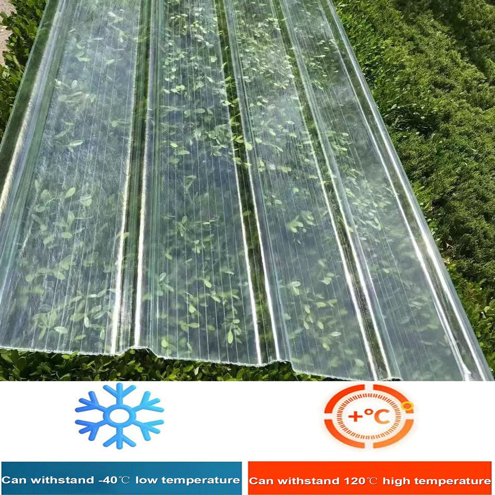1.5mm Hojas De Techo Corrugado,2/4/6/8/10/12/15pcs Panel Para Tejado Transparente,Chapa Tejado A Prueba De Lluvia Anti-UV,Placa De Iluminación Natural De Fibra De Vidrio (0.9×1.7m,2pcs)