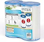 Intex 29002E Type A Pool Filter Cartridge Filter Pumps – Easy-to-Clean – Dacron Paper – Efficient Filtration – Two Pack