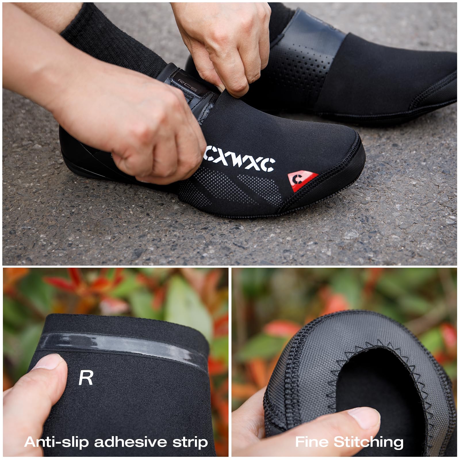 CXWXC Copriscarpe da Ciclismo Antivento, Copriscarpe da Ciclismo per Uomo e Donna