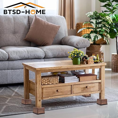 Miniatura 9 de BTSD-home Elevadores de cama ajustables, paquete de 8 elevadores de cama de 2,4 o 6 pulgadas, adecuados para sofá, mesas, escritorio y sofá