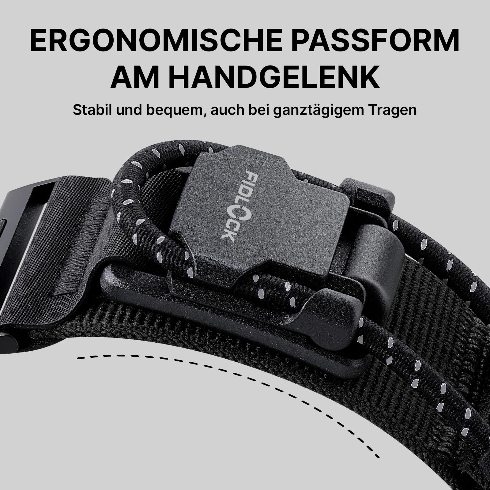 Bandletic Nylonarmband Kompatibel mit Apple Watch Ultra 3/2/1 Armband