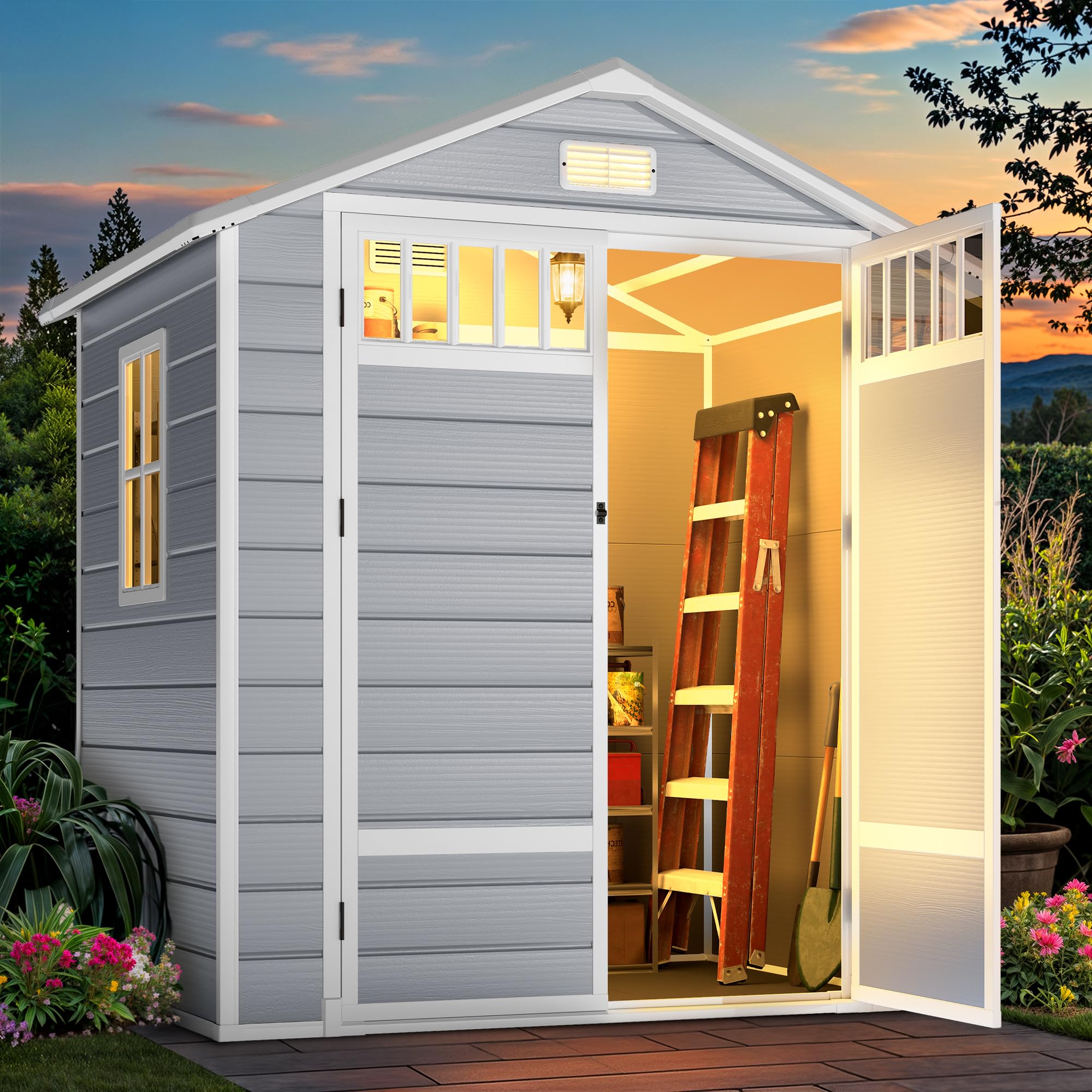 DWVO 6x4.4 FT Resin Shed