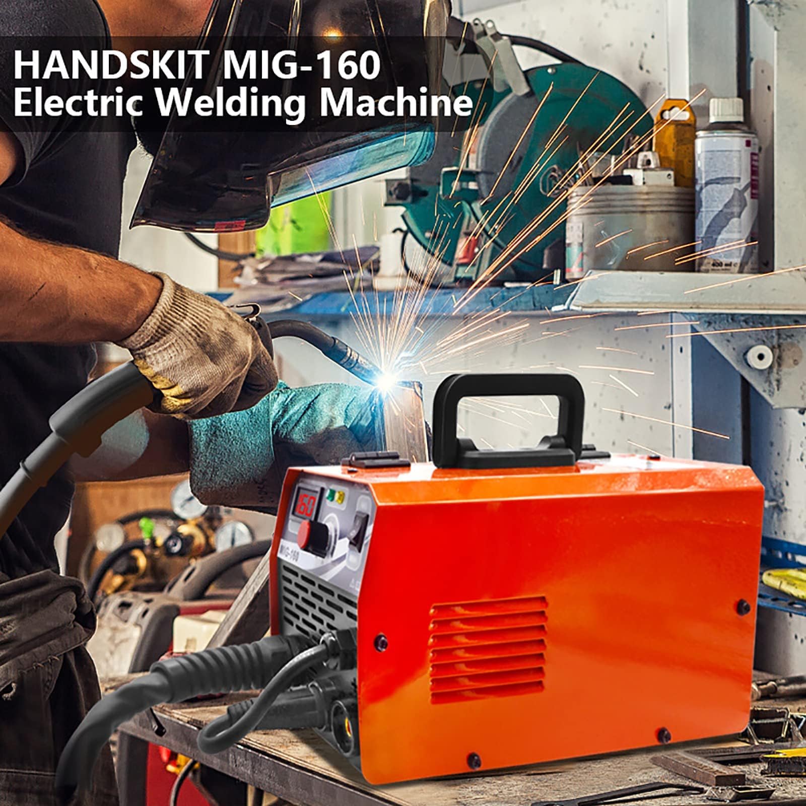 Spawarka MIG, spawarka łukowa IGBT MMA, bezgazowa półautomatyczna do napraw i projektów DIY