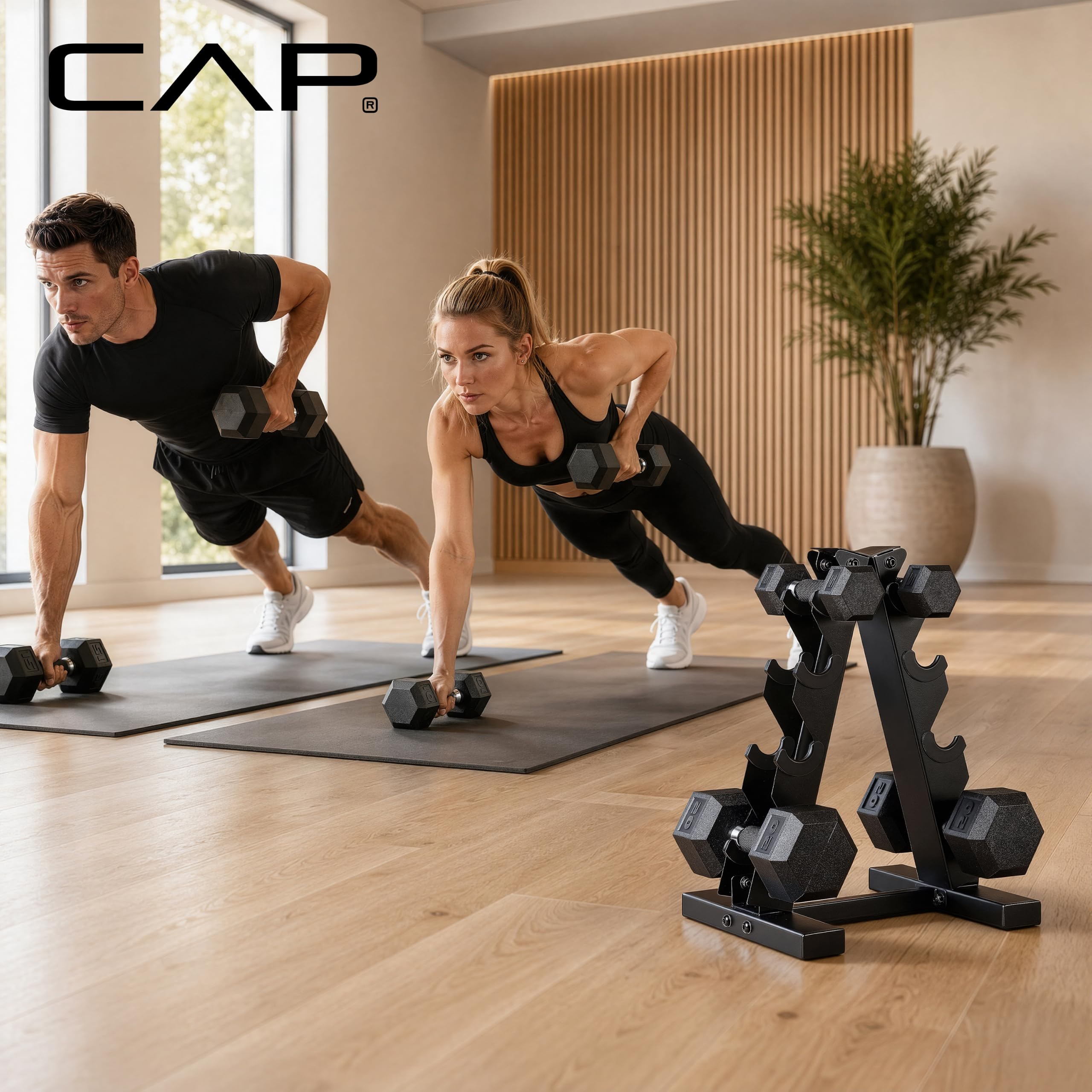 CAP Barbell Zestaw hantli powlekanych | 100 funtów, 150 funtów | Wiele opcji